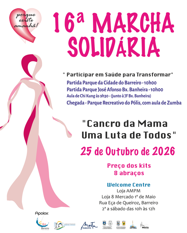 16.ª Marcha Solidária “Cancro da Mama Uma Luta de todos”, pela AMPM